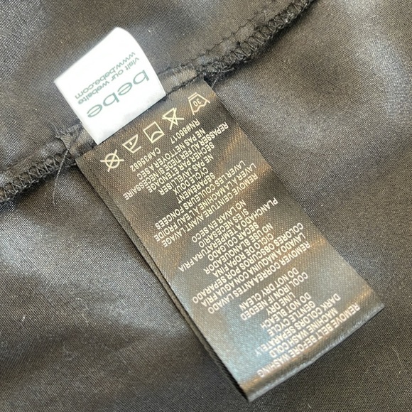 2b Bebe Long Sleeve Colorblock Shirtdress - Black/White - Size M - Picture 9 of 11